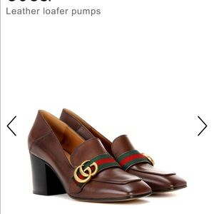 Gucci Peyton leather loafer pump in size 37